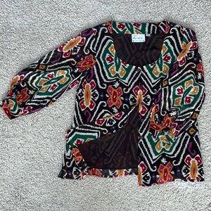 Linea by Louis Dell’Olio silk blouse size small